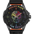 Philipp Plein Philipp Plein The Skull PWAAA1121  PWAAA1121 кварцевые мужские часы черный циферблат, браслет силикон — вид спереди