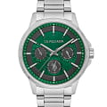 U.S. Polo Assn. U.S. Polo Assn. Crossing USPA1000B-05  USPA1000B-05 кварцевые мужские часы зеленый циферблат, браслет нержавеющая сталь — вид спереди