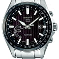 Seiko Seiko Astron GPS Solar SSE161J1  SSE161J1 кварцевые мужские часы  черный циферблат, браслет нержавеющая сталь — вид спереди