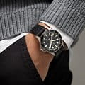 Hamilton Hamilton Khaki Navy Scuba Automatic H82515330 механические мужские часы часы крупный план черный циферблата