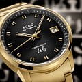 Mido Mido Commander Lady M021.207.33.051.00 механические женские часы часы крупный план черный циферблата