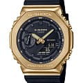Casio Casio G-Shock GM-2100G-1A9DR (GM-2100G-1A9) GM GM-2100G-1A9 электронные мужские часы черный циферблат, браслет пластик — вид спереди