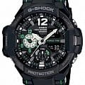 Casio Casio G-Shock GA-1100-1A3 GA GA-1100-1A3 электронные мужские часы черный циферблат, браслет пластик — вид спереди
