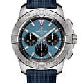 Breitling Breitling Avenger B01 Chronograph 44 AB0147101C1X1  AB0147101C1X1 механические мужские часы голубой циферблат, браслет кожаный — вид спереди