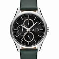 Armani Exchange Armani Exchange Dante AX1883  AX1883 кварцевые мужские часы черный циферблат, браслет кожаный — вид спереди