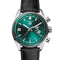 TAG Heuer TAG Heuer Carrera Chronograph CBS2211.FC6545  CBS2211.FC6545 механические мужские часы зеленый циферблат, браслет кожаный — вид спереди