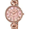 Casio Casio Sheen SHE-3067PG-4A  SHE-3067PG-4A кварцевые женские часы  перламутровый циферблат, браслет сталь с ip покрытием — вид спереди