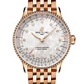 Breitling Breitling Navitimer Automatic 36 R17327211A1R1  R17327211A1R1 механические мужские часы перламутровый циферблат, браслет 18-каратное красное золото — вид спереди