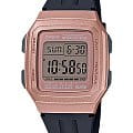 Casio Casio Illuminator F-201WAM-5A  F-201WAM-5A кварцевые женские часы розовый циферблат, браслет пластик — вид спереди