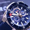 Casio Casio Edifice EFR-569BL-2A кварцевые мужские часы часы крупный план синий циферблата
