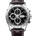 Hamilton Hamilton Jazzmaster Lord Auto Chrono H32816531  H32816531 механические мужские часы черный циферблат, браслет кожаный — вид спереди