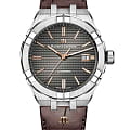 Maurice Lacroix Maurice Lacroix Aikon Automatic AI6008-SS001-331-1  AI6008-SS001-331-1 механические мужские часы антрацитовый циферблат, браслет кожаный — вид спереди