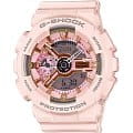 Casio Casio GMA-S110MP-4A1  GMA-S110MP-4A1  женские часы розовый циферблат, браслет  — вид спереди