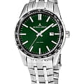 Jacques Lemans Jacques Lemans 1-2022K  1-2022K кварцевые мужские часы зеленый циферблат, браслет нержавеющая сталь — вид спереди
