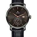 Rado Rado Petite Seconde R14053106 Automatic R14053106 механические мужские часы  черный циферблат, браслет кожаный — вид спереди