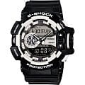 Casio Casio G-Shock GA-400-1A GA GA-400-1A электронные мужские часы черный циферблат, браслет пластик — вид спереди