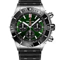 Breitling Breitling Super Chronomat B01 44 AB0136251L1S1  AB0136251L1S1 механические мужские часы  зеленый циферблат, браслет каучук — вид спереди