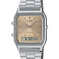 Casio Casio Collection AQ-230A-4A  AQ-230A-4A кварцевые мужские часы оранжевый циферблат, браслет нержавеющая сталь — вид спереди
