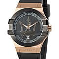 Maserati Maserati POTENZA R8851108002  R8851108002 кварцевые мужские часы черный циферблат, браслет каучук — вид спереди