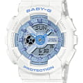 Casio Casio Baby-G BA-110XBE-7ADR (BA-110XBE-7A)  BA-110XBE-7A кварцевые женские часы белый циферблат, браслет полимер — вид спереди