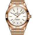 Breitling Breitling Chronomat Automatic 36 R10380101A1R1  R10380101A1R1 механические женские часы белый циферблат, браслет 18-каратное красное золото — вид спереди