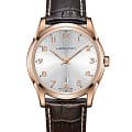 Hamilton Hamilton Jazzmaster Thinline Quartz H38541513  H38541513 кварцевые мужские часы серебристый циферблат, браслет кожаный — вид спереди
