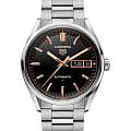 TAG Heuer TAG Heuer Carrera Day-Date WDA2111.BA0043  WDA2111.BA0043 механические мужские часы черный циферблат, браслет нержавеющая сталь — вид спереди