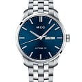 Mido Mido Belluna Sunray M024.630.11.041.00  M0246301104100 механические мужские часы синий циферблат, браслет нержавеющая сталь — вид спереди