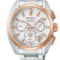 Seiko Seiko Astron GPS Solar SSH104J1  SSH104J1 кварцевые мужские часы белый циферблат, браслет нержавеющая сталь — вид спереди
