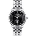 Tissot Tissot Carson Automatic Lady T122.207.11.051.00 Carson T1222071105100 механические женские часы черный циферблат, браслет нержавеющая сталь — вид спереди