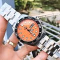 Orient Orient Diving Sports Automatic AA02006M механические мужские часы часы, крупный план оранжевый циферблат