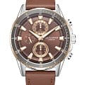 Lee Cooper Lee Cooper LC08001.551  LC08001.551 кварцевые мужские часы коричневый циферблат, браслет кожаный — вид спереди