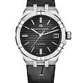 Maurice Lacroix Maurice Lacroix Aikon Automatic AI6007-SS001-330-1  AI6007-SS001-330-1 механические мужские часы черный циферблат, браслет кожаный — вид спереди