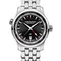Hamilton Hamilton Jazzmaster GMT Auto H32695131  H32695131 механические мужские часы черный циферблат, браслет нержавеющая сталь — вид спереди