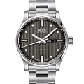 Mido Mido Multifort Gent M005.430.11.061.80  M0054301106180 механические мужские часы серый циферблат, браслет нержавеющая сталь — вид спереди
