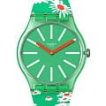 Swatch Swatch New Gent Biosourced SO29G104  SO29G104 кварцевые женские часы зеленый циферблат, браслет силикон — вид спереди