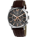 Jacques Lemans Jacques Lemans 1-1645H  1-1645H кварцевые мужские часы серый циферблат, браслет кожаный — вид спереди