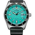 Citizen Citizen Eco-Drive AW1760-14X  AW1760-14X кварцевые мужские часы  голубой циферблат, браслет каучук — вид спереди