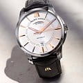 Maurice Lacroix Maurice Lacroix Pontos Day Date PT6358-SS001-23E-2 механические мужские часы часы, крупный план серебристый циферблат
