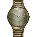 Rado Rado True Thinline x Great Gardens of the World R27121302  R27121302 кварцевые женские часы коричневый циферблат, браслет высокотехнологичная керамика — вид спереди