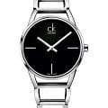  Calvin Klein K3G23121  K3G23121 кварцевые женские часы  черный циферблат, браслет нержавеющая сталь — вид спереди