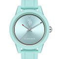 U.S. Polo Assn. U.S. Polo Assn Yard USPA2007-06  USPA2007-06 кварцевые женские часы  зеленый циферблат, браслет силикон — вид спереди