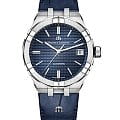 Maurice Lacroix Maurice Lacroix Aikon Automatic AI6007-SS001-430-1  AI6007-SS001-430-1 механические мужские часы синий циферблат, браслет кожаный — вид спереди