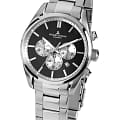 Jacques Lemans Jacques Lemans 42-6E  42-6E кварцевые мужские часы черный циферблат, браслет нержавеющая сталь + золото 18к — вид спереди