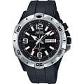 Casio Casio MTD MTD-1082-1A  MTD-1082-1A кварцевые мужские часы черный циферблат, браслет силикон — вид спереди