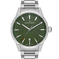 Jacques Philippe Jacques Philippe Aspect JPQGS0913X6  JPQGS0913X6 кварцевые мужские часы зеленый циферблат, браслет нержавеющая сталь — вид спереди