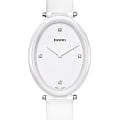 Rado Rado Esenza Ceramic Touch R53092715  R53092715 кварцевые женские часы белый циферблат, браслет кожаный — вид спереди