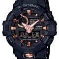 Casio Casio G-Shock GA-710B-1A4 GA GA-710B-1A4 электронные мужские часы черный циферблат, браслет пластик — вид спереди