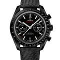 Omega Omega Speedmaster Dark Side of the Moon 311.92.44.51.01.007 Dark Side of The Moon 31192445101007 механические мужские часы черный циферблат, браслет нейлон — вид спереди