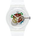 Swatch Swatch New Gent Lacquered SUOK111  SUOK111 кварцевые мужские часы прозрачный циферблат, браслет силикон — вид спереди